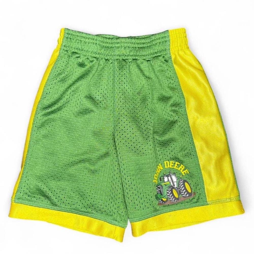 John Deere Green and Yellow Tractor Shorts [3T]